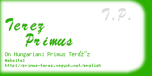 terez primus business card